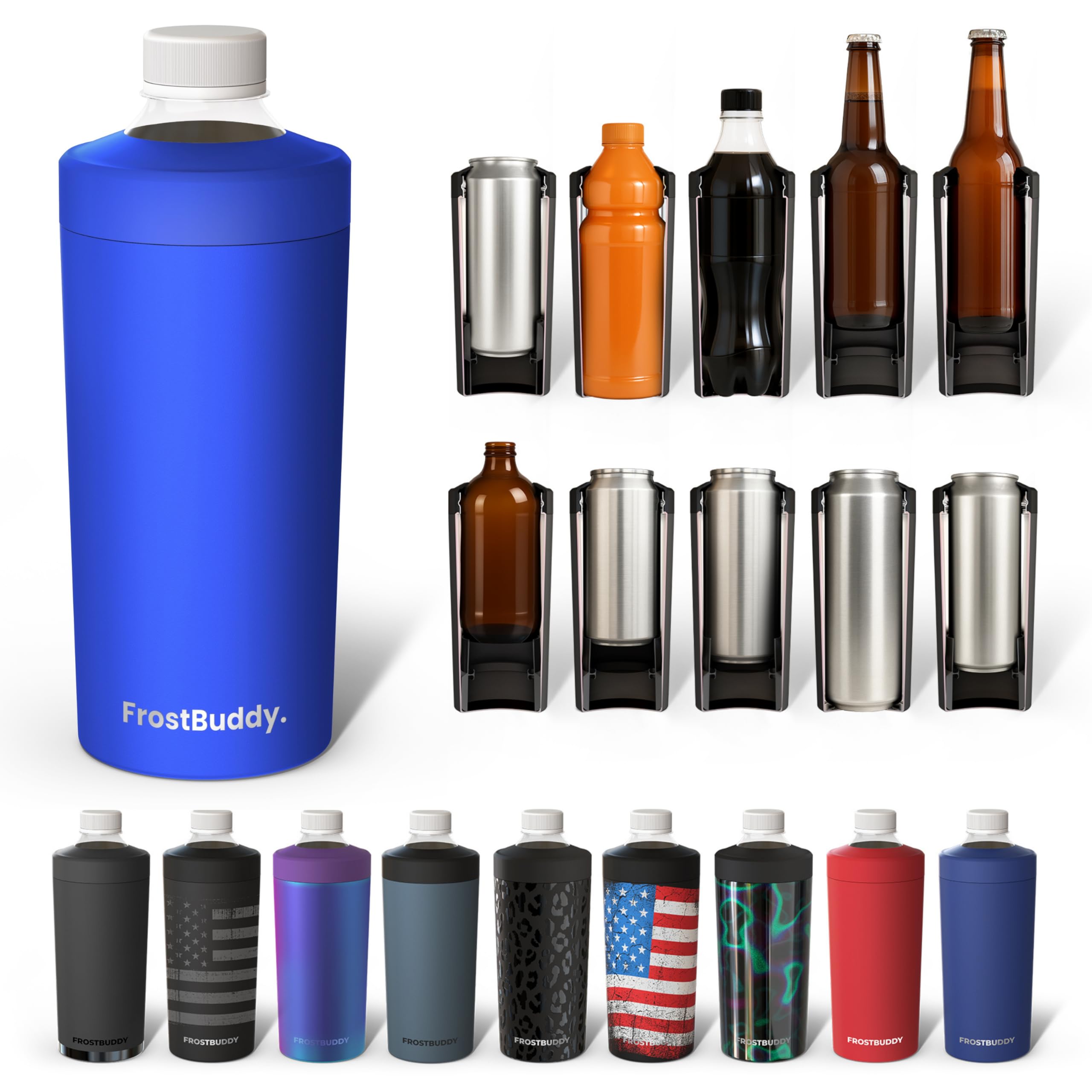 Frost Buddy Universal Buddy XL, lata-12oz, mantiene fría la bebida sin condensación
