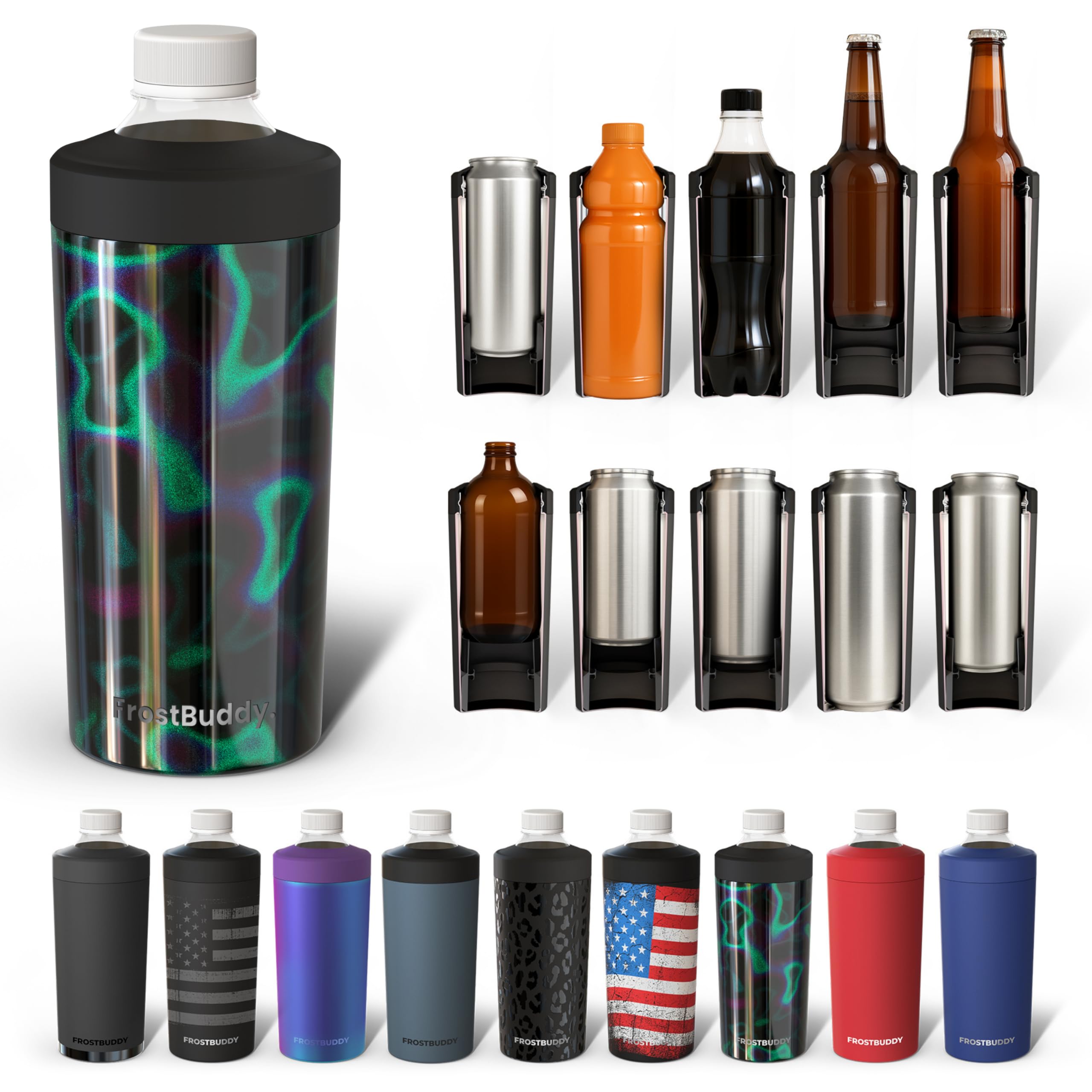 Frost Buddy Universal Buddy XL, lata de doce onzas, mantiene la bebida fría por horas.