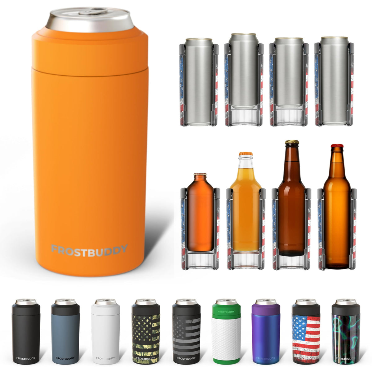 Frost Buddy enfriador universal para latas de 12 onzas y 16 onzas, temperatura prolongada.