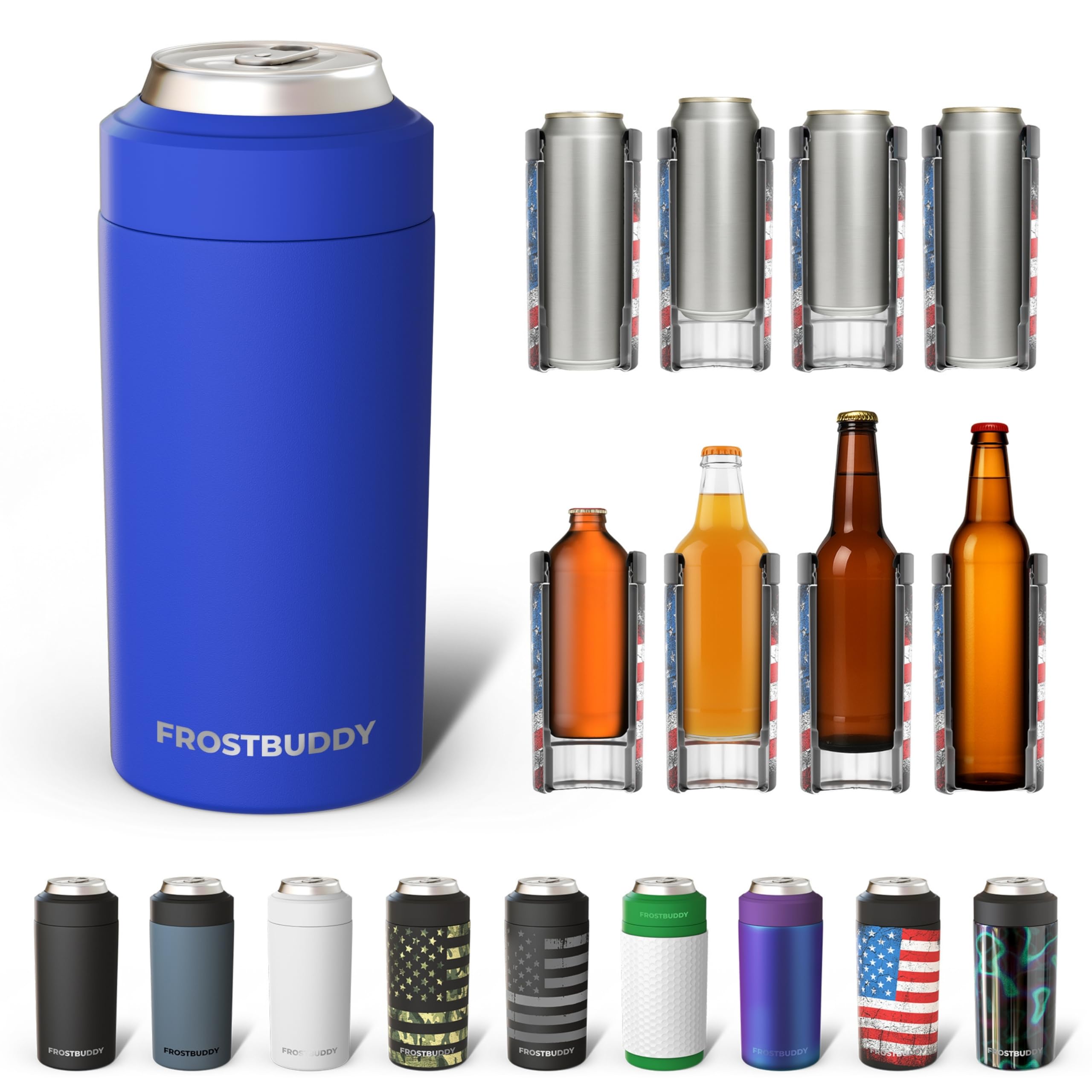Frost Buddy funda lata 12oz muestra compatibilidad y ajuste.