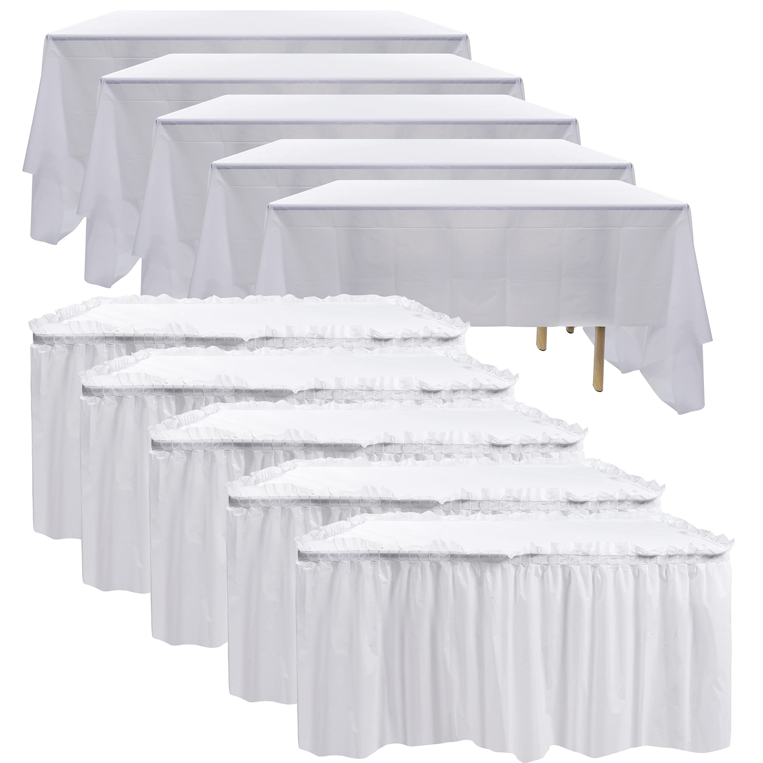 Frtzal faldas de mesa azules para rectángulos, estilo y protección.