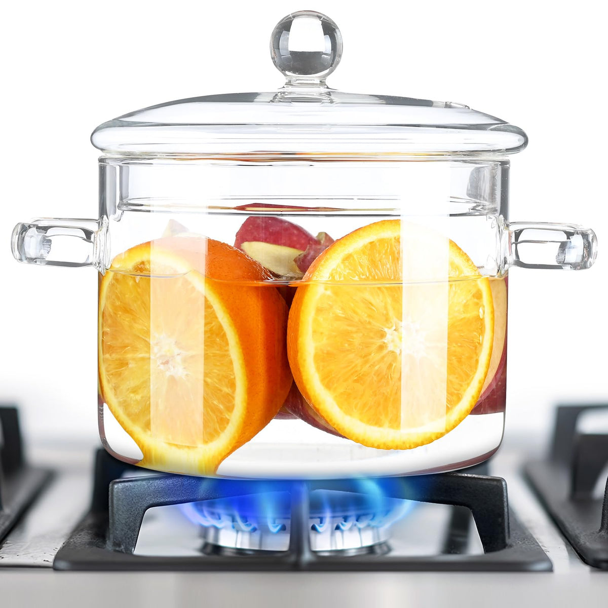 FrutPunch cazo de cristal con tapa para observar la cocción sin abrir