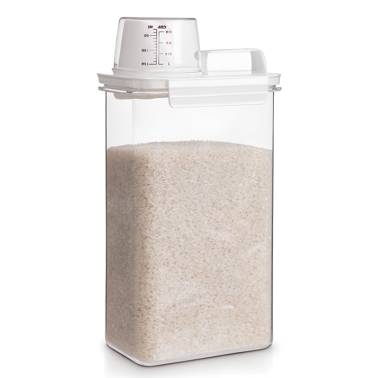 FrutPunch contenedor de arroz 3-4 libras con capacidad visible para granos