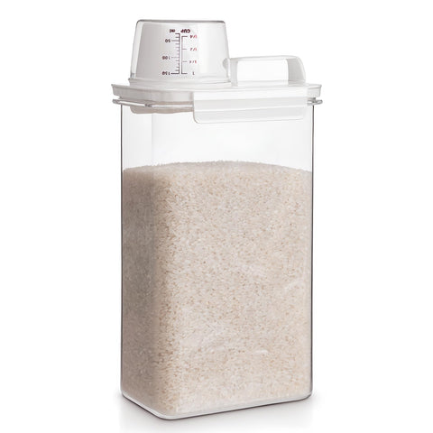 FrutPunch contenedor de arroz 3-4 libras con capacidad visible para granos