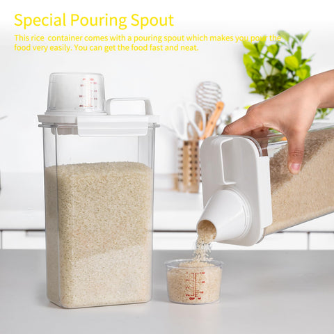 FrutPunch contenedor arroz con asa ergonómica para verter con control