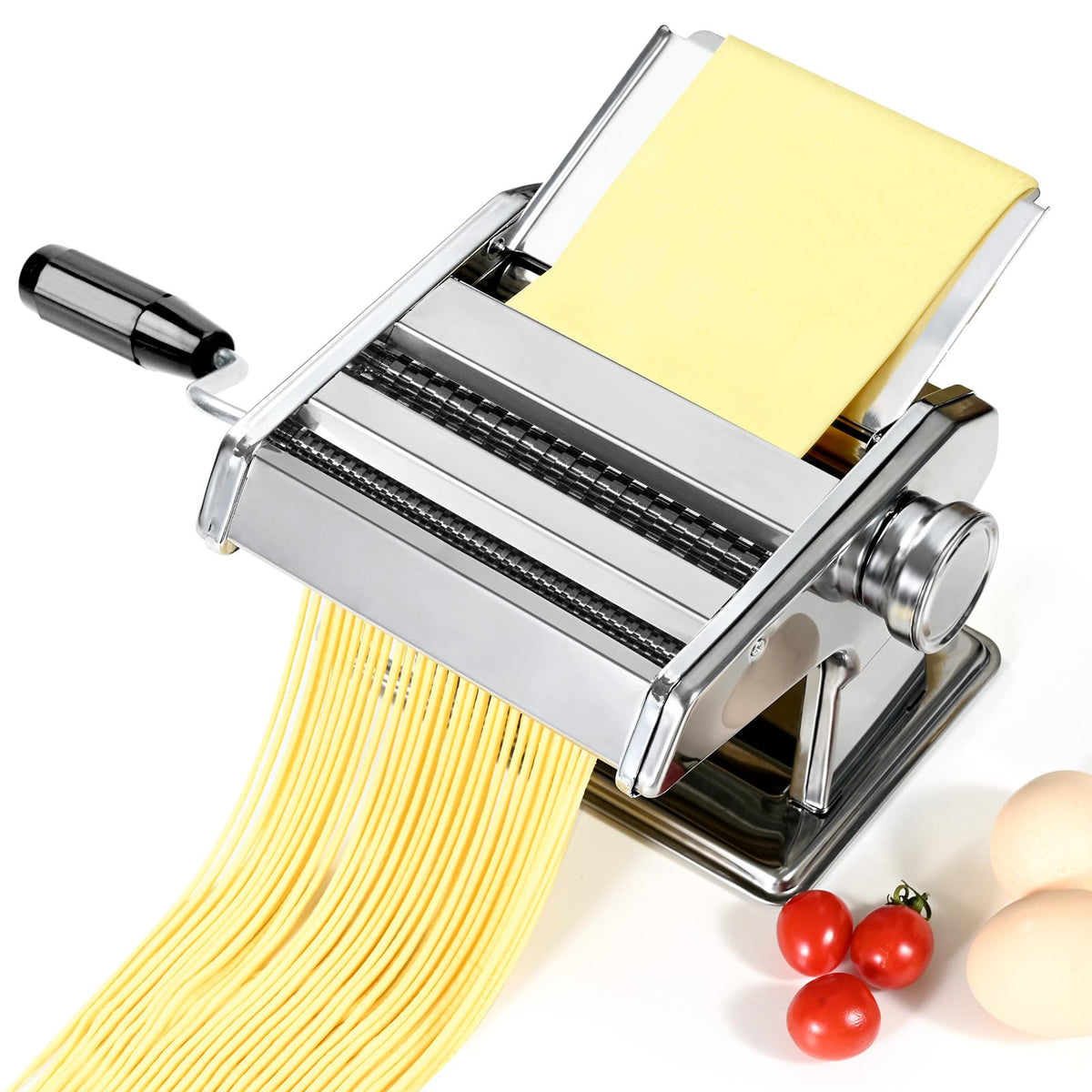 FrutPunch máquina manual de pasta con rodillo para láminas caseras y uniformes.
