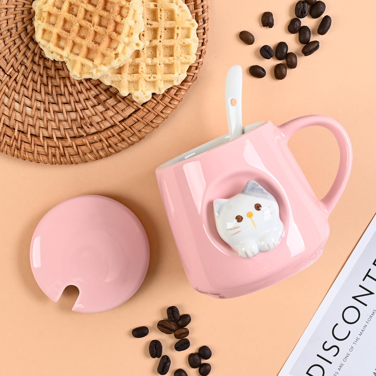 FrutPunch taza cerámica, regalo ideal para fans de gatos y momentos relajados.