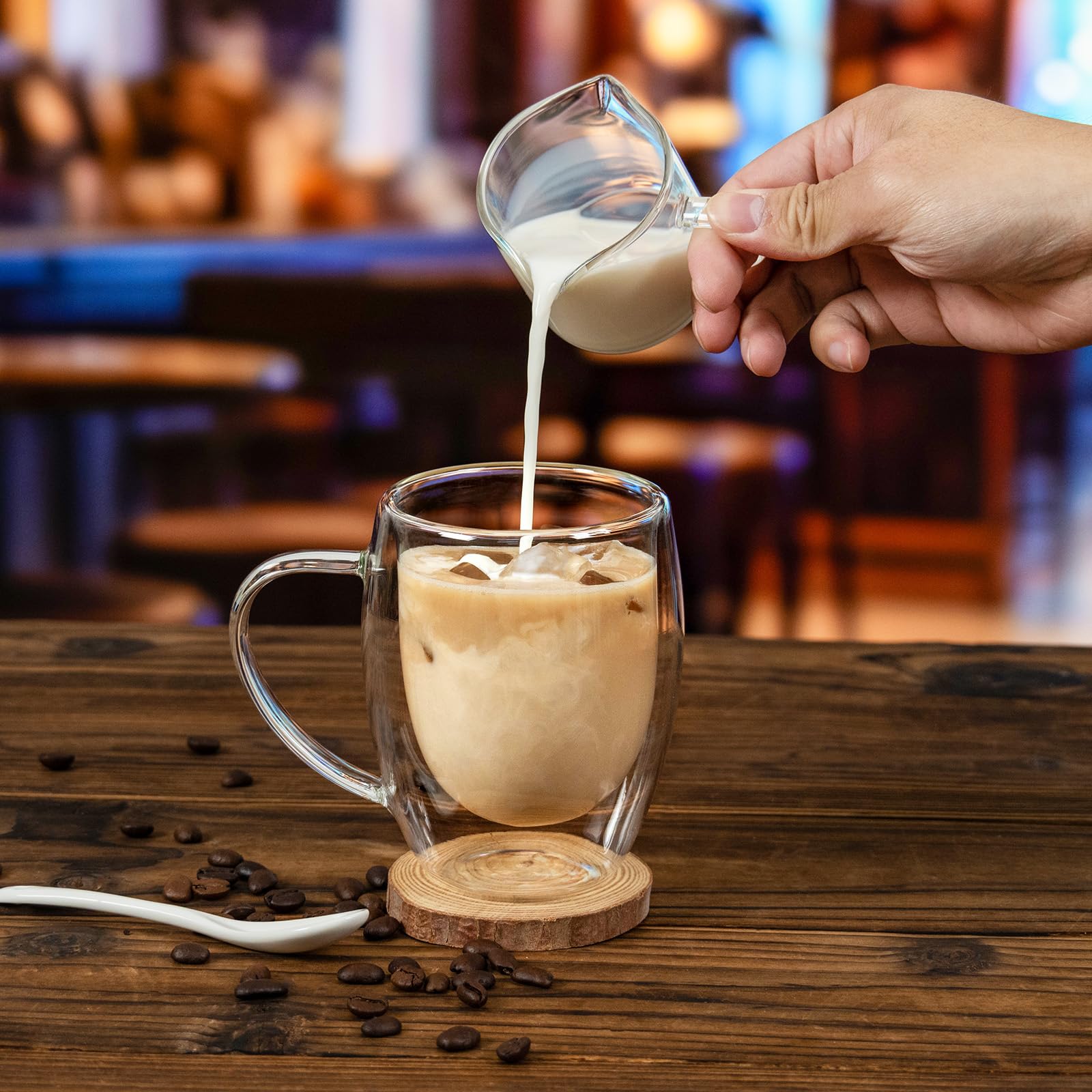 FrutPunch taza cristal transparente con aroma suave para cafés y tés