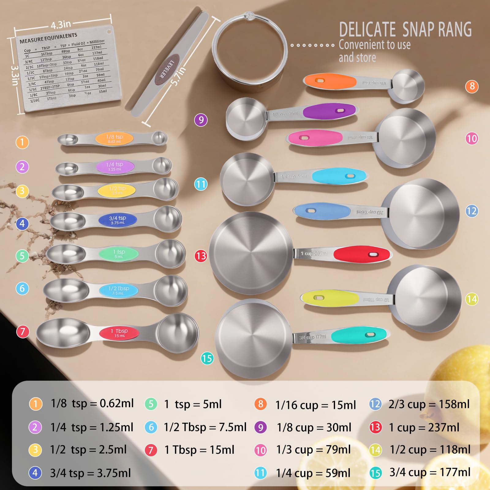 Fsdifly tazas medidoras con código de colores para identificar rápidamente