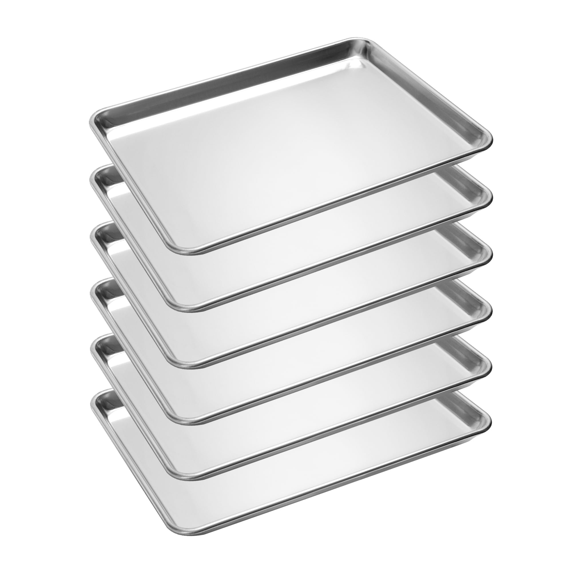FSUON bandeja de aluminio 18x13 con antiadherente para hornear sin pegar.