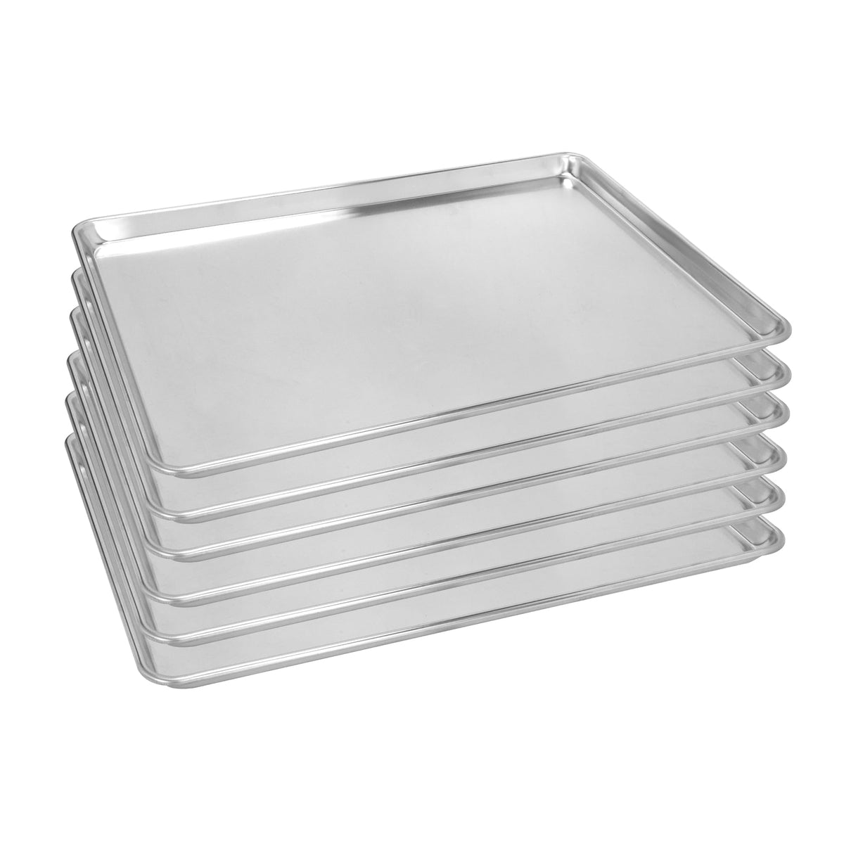 FSUON bandejas hornear 26x18, 6-pack: horneado parejo para galletas y verduras.
