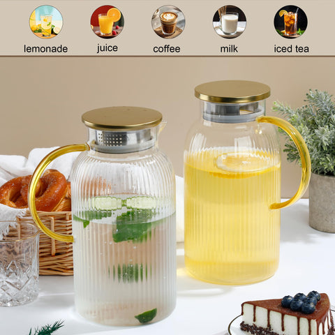 Ftystall Jarra con filtro integrado para infusion sin sedimentos.