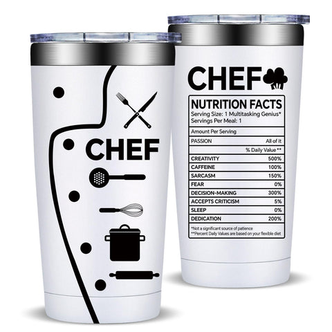 Vaso térmico Fufandi 20 oz, regalo ideal para cocineros que aman cocinar y compartir