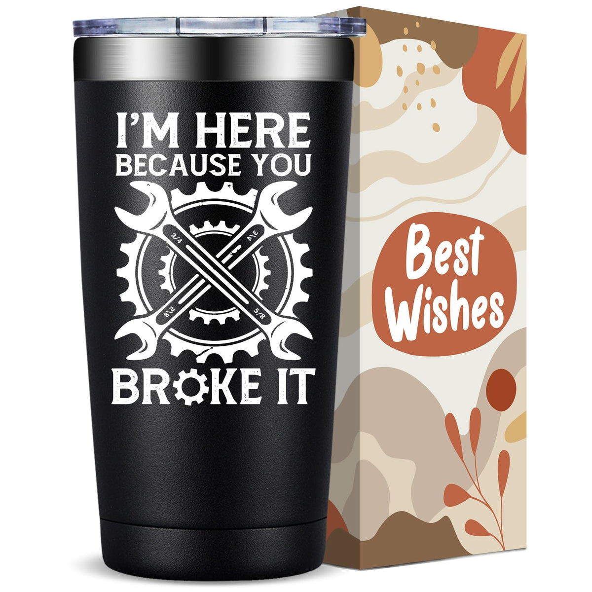 Vaso térmico Fufandi ideal como regalo mecánico y mantiene bebidas a la temperatura