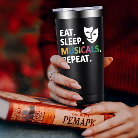 Taza Fufandi Teatro 20oz, aislamiento de doble pared para bebidas frías o calientes.