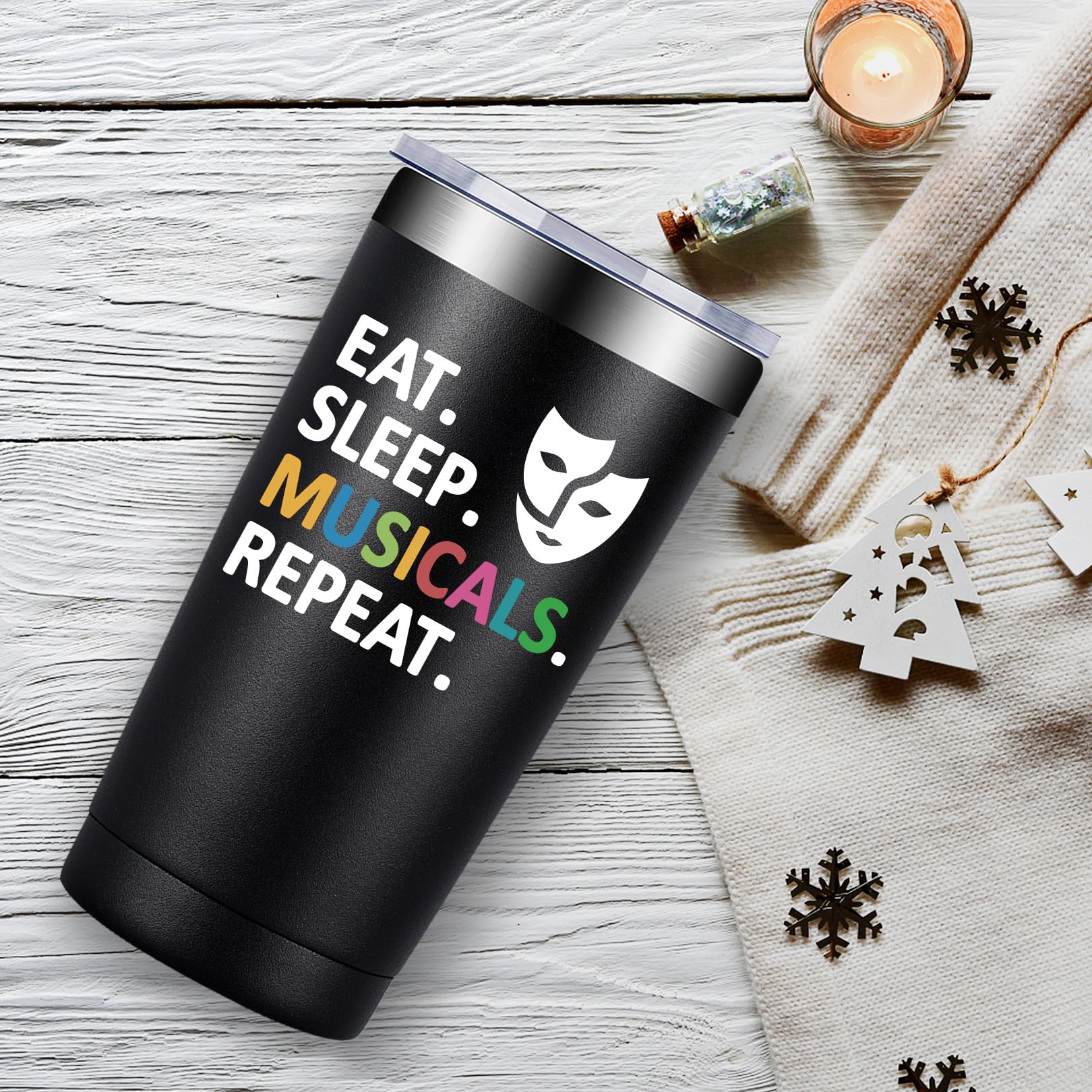 Taza Fufandi Teatro 20oz, diseño premium para amantes del teatro.