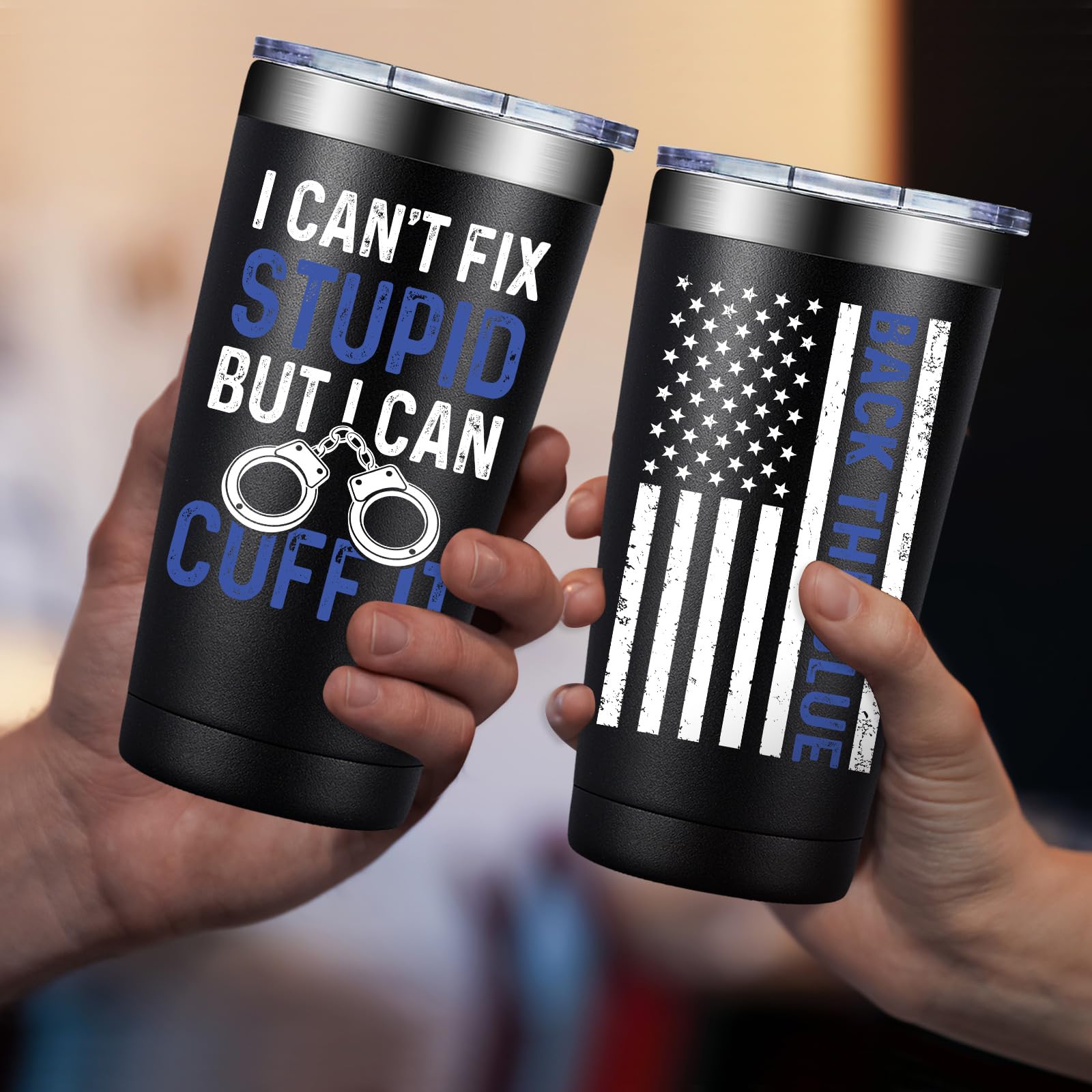 Taza Fufandi 20oz para uso diario policial, duradera.