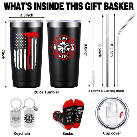 Taza térmica Fufandi con diseño de bombero, ideal para llevar en turnos.