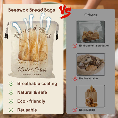 Materiales naturales: lino y cera de abejas en bolsas Fufeisi