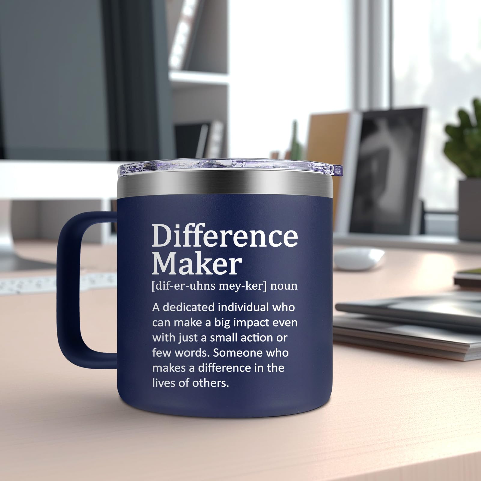 Fufendio Difference Maker Taza apta para lavavajillas facilita limpieza.