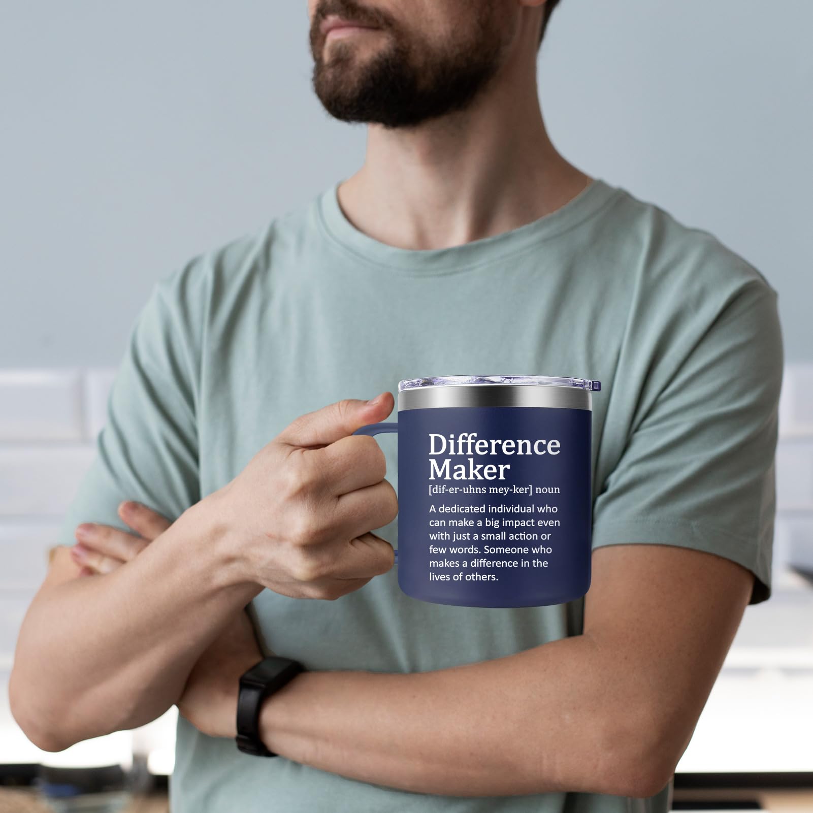 Fufendio Difference Maker Taza mantiene frío más de 24 horas al aire libre.
