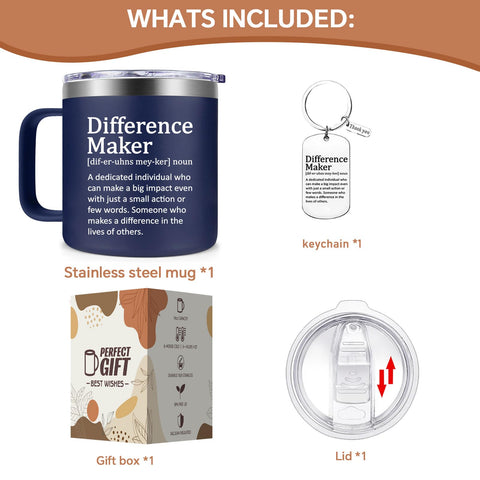 Fufendio Difference Maker Taza, uso interior y exterior, ideal para oficina o playa.