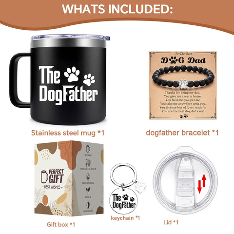 Taza Fufendio papá-perro, aislamiento doble para calor prolongado