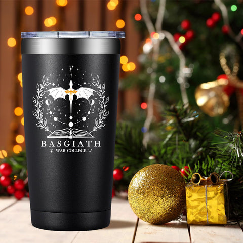 Fufendio Fourth Wing Tumbler, perfecto para café matutino o té en ruta.
