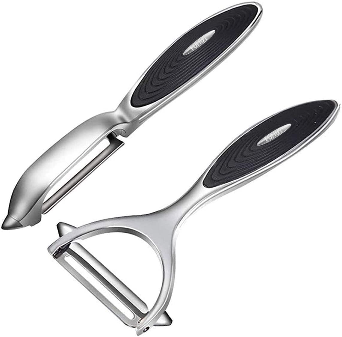 Pelador FUHUY para verduras y frutas con mango ergonómico y sujeción antideslizante.