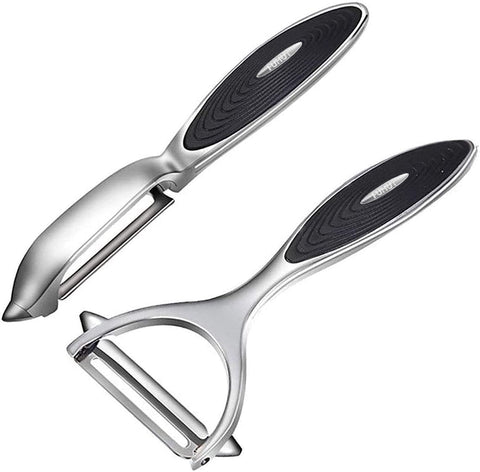 Pelador FUHUY para verduras y frutas con mango ergonómico y sujeción antideslizante.