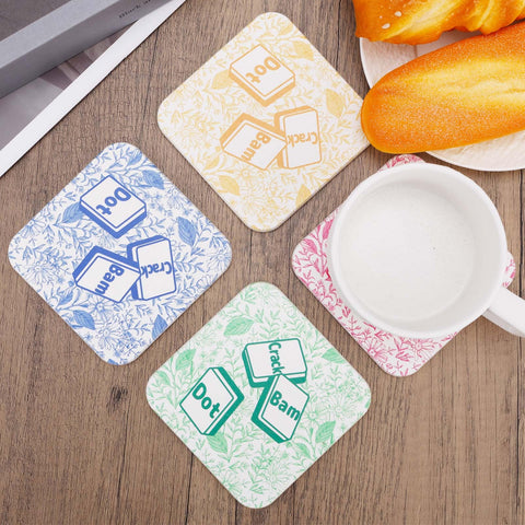 Fukaisu posavasos mahjong rojo; ideal para noches de juego.