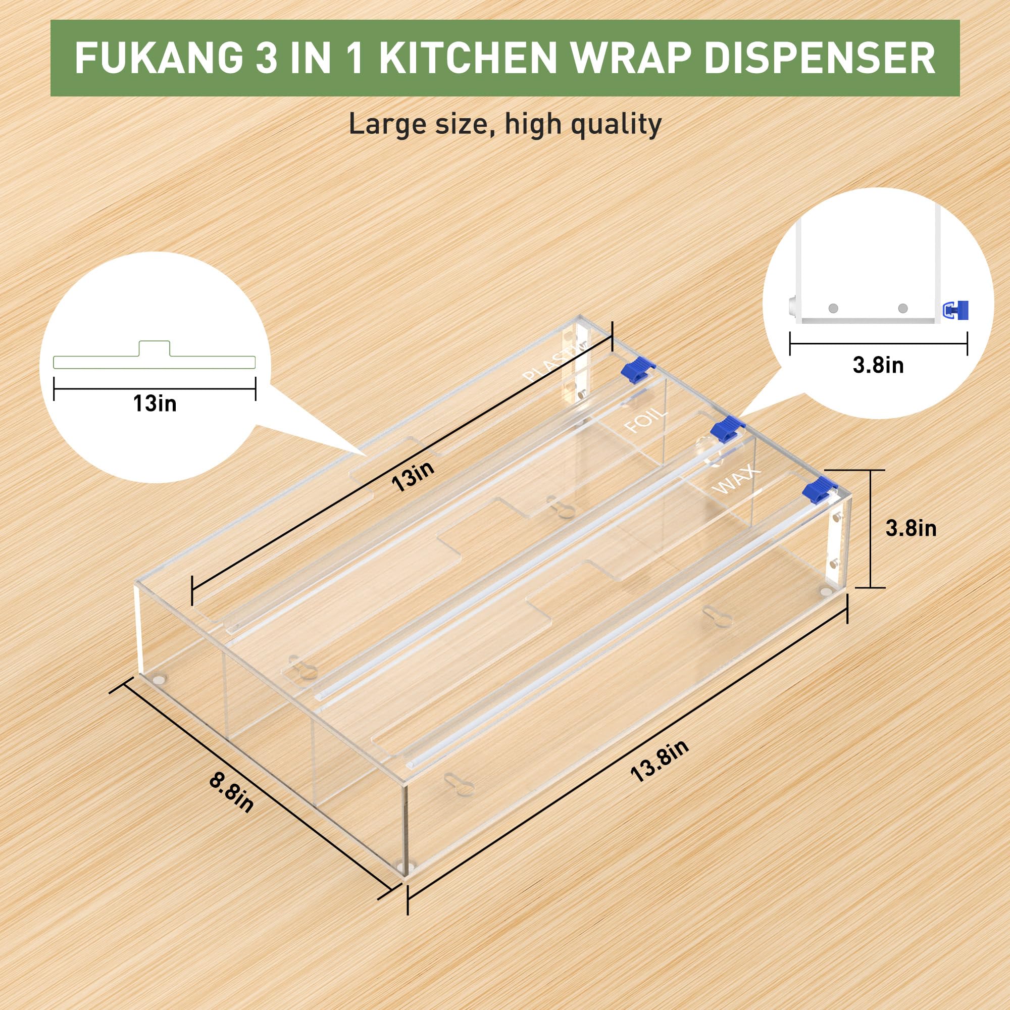 Cuerpo acrílico transparente de FUKANG para ver envolturas.