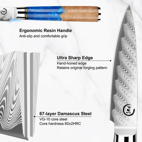 Mango azul de Fukep, diseño ergonómico para manejo cómodo