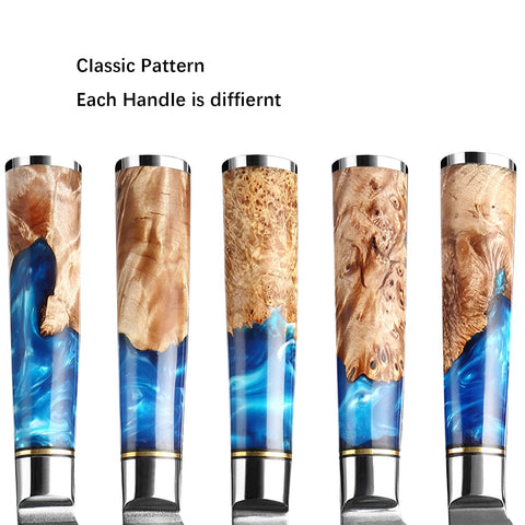 Patrón damascus en Fukep con hoja laminada y acabado elegante