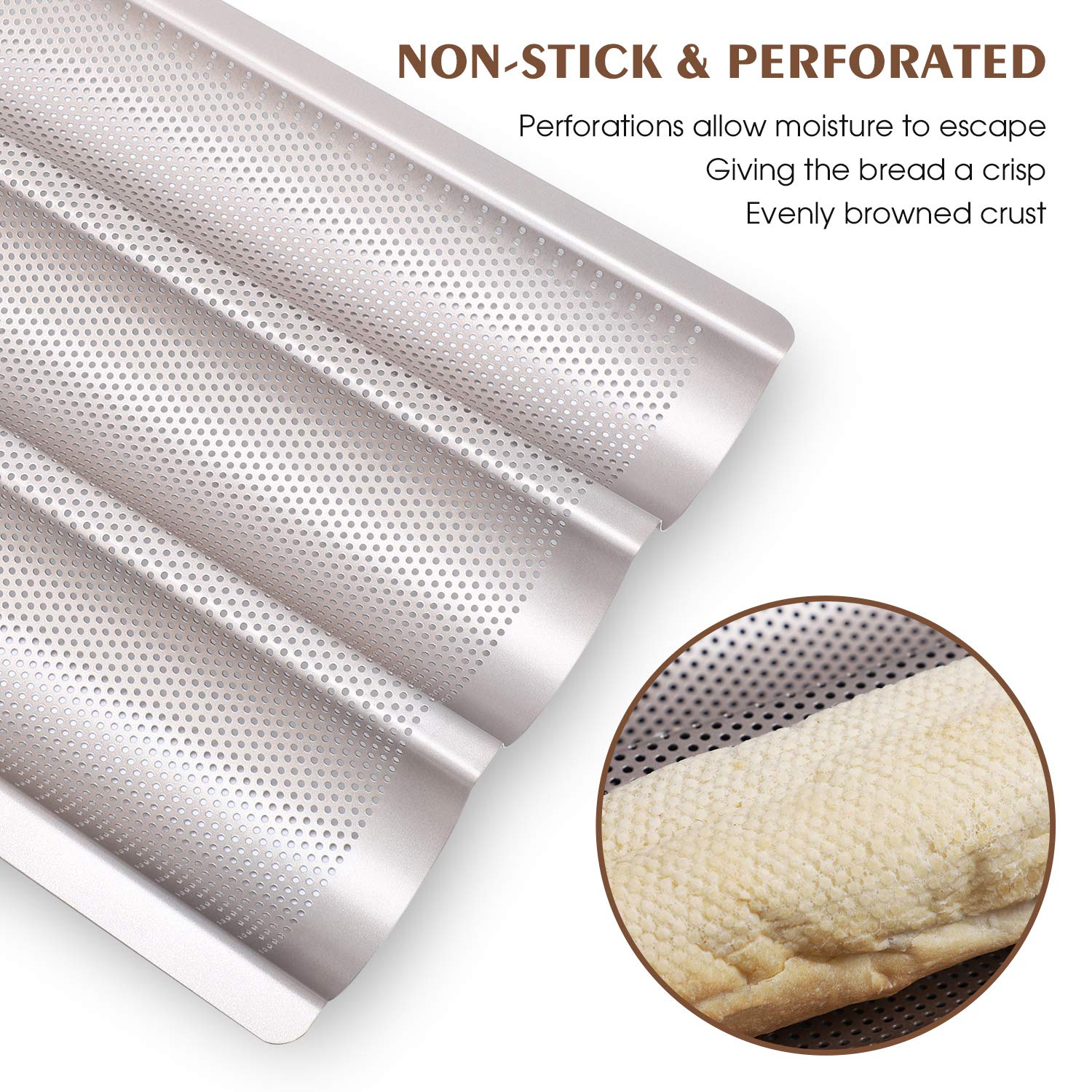 Fulimax molde italiano para baguette, hornea hogazas doradas y uniformes