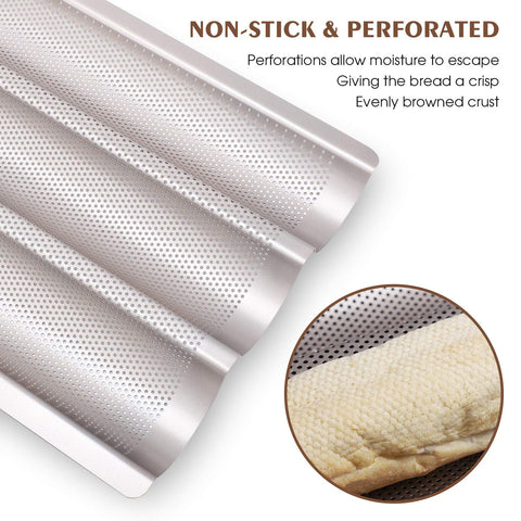 Fulimax molde italiano para baguette, hornea hogazas doradas y uniformes