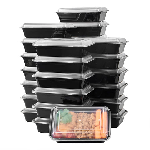 Recipientes FULING para preparación de comidas con tapas herméticas, ideales para porciones.