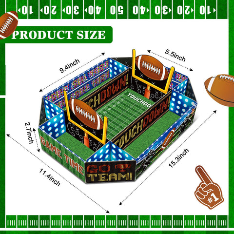 Fullhawl diseño estadio futbol, ideal como centro de mesa para fiestas deportivas.