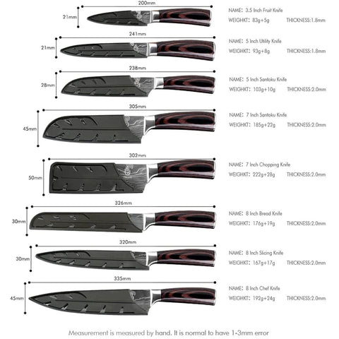 Cuchillo FULLHI pan de 8 pulgadas para cortar pan crujiente.