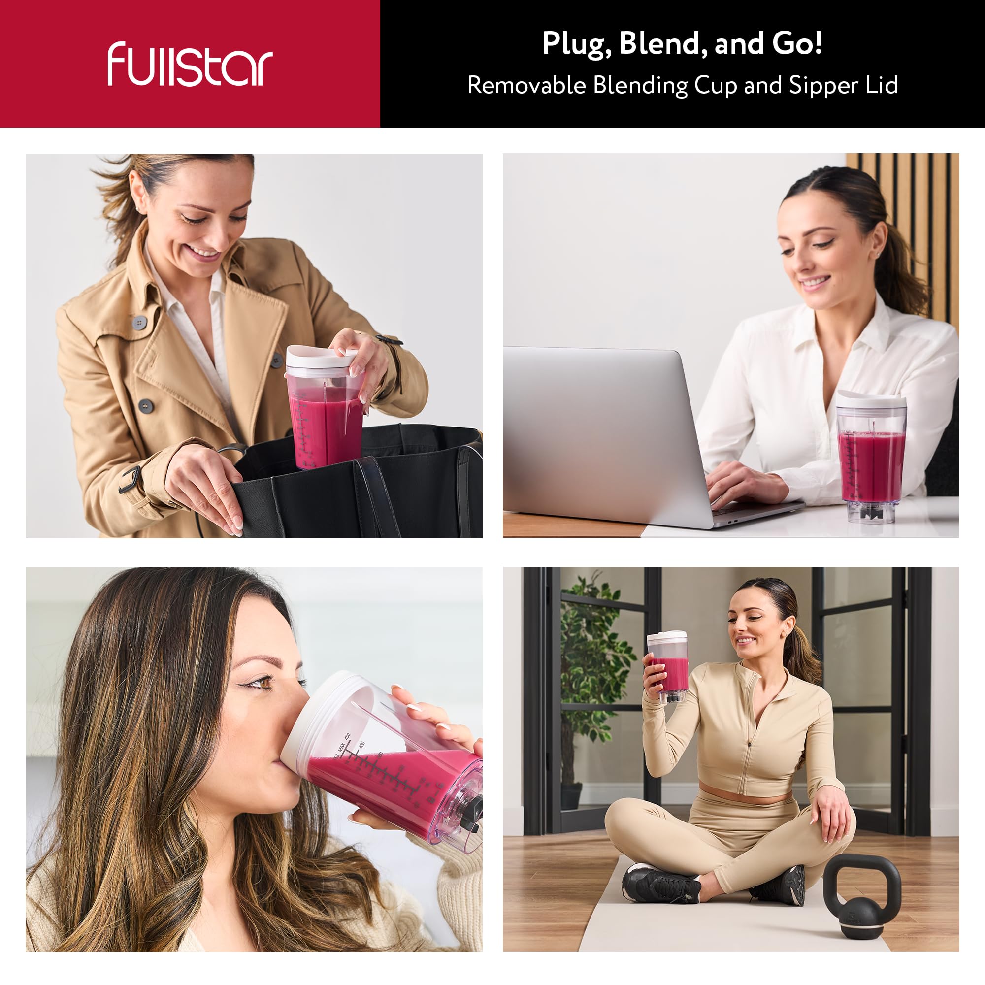 Fullstar batidora portátil perfecta para oficina y viaje