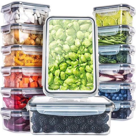 Conjunto Fullstar de contenedores rectangulares con tapas, ideal para organizar comida