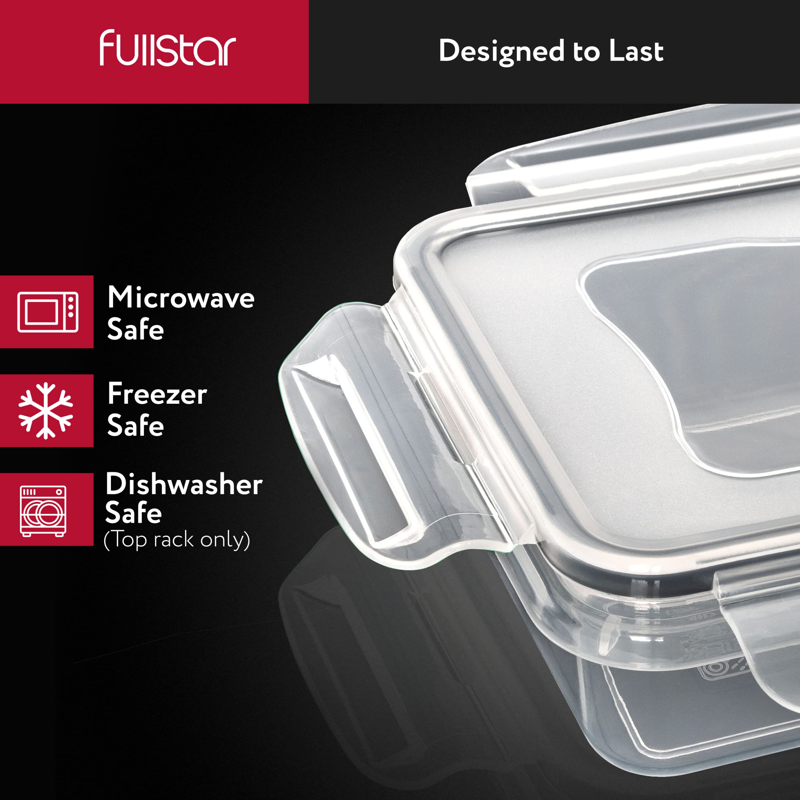 Fullstar recipientes redondos 23-6 onzas para porciones individuales.