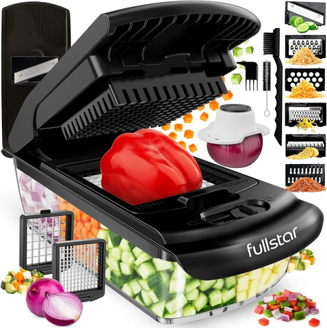 Fullstar Cortador Pro Original para verduras con cuchillas afiladas para picar rápido
