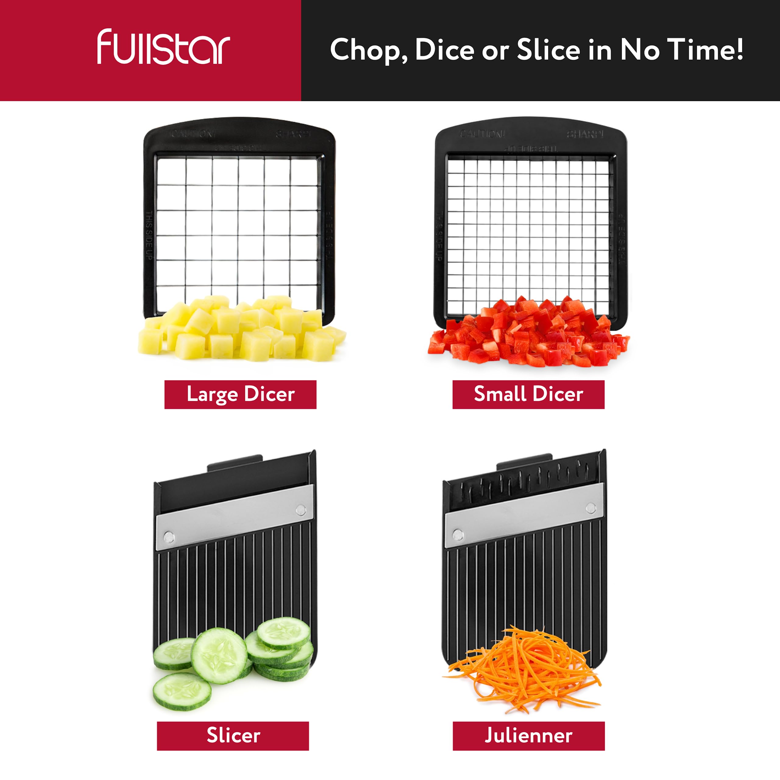 Fullstar mandolina cuchillas intercambiables para grosores variables