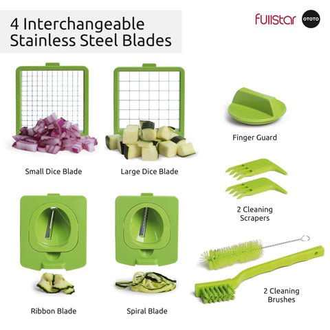 Fullstar OTOTO Croc Chop, hojas intercambiables para texturas variables.