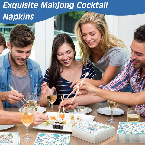 Fulmoon napkins mahjong para servicio de aperitivos y montaje de mesa.