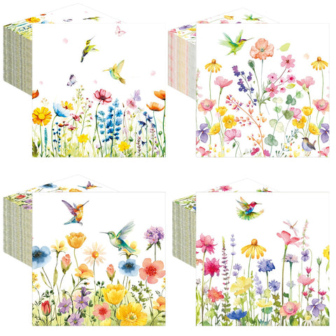 Fulmoon servilletas coctel florales primaverales, ideal para reuniones al aire libre