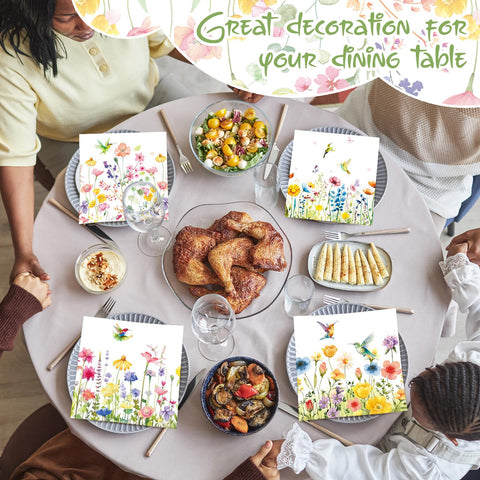 Fulmoon servilletas decorativas para mesas con tematica floral