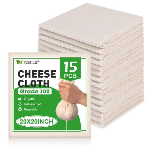 FUMILE tela-queso-20x20 para filtrar líquidos con suavidad.