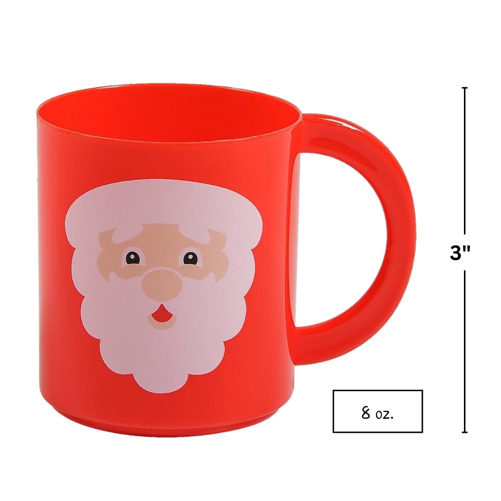 Fun Express tazas navideñas Santa para regalos y decoración del hogar.